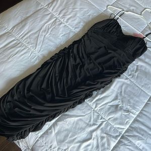 Black wedding guest dress
